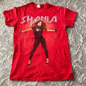 Gildan Unisex Shania Twain Rock This Country Tour Red Band Tee T-Shirt